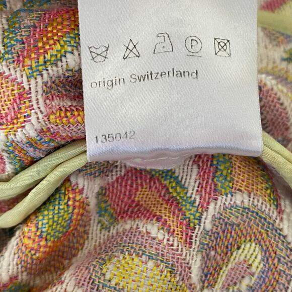 AKRIS PUNTO Floral Print Jacquard Blazer Jacket  Pink Pastel, Size 6 - Picture 12 of 13